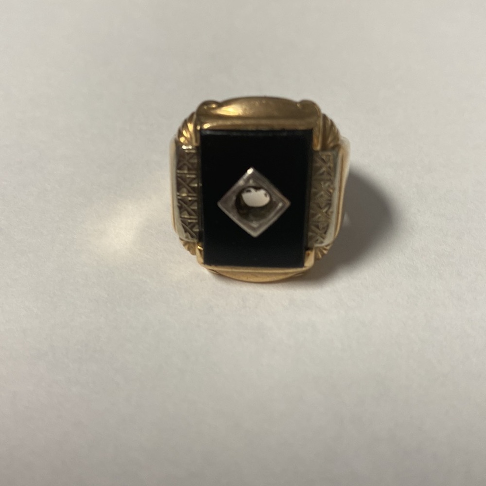 14K Gold Ring Jewelry Missing Stone Weight 8.04 Size 8 Marked